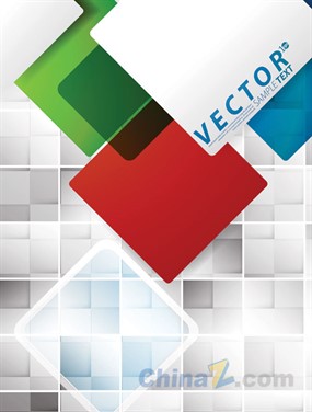 炫彩方块矢量背景素材